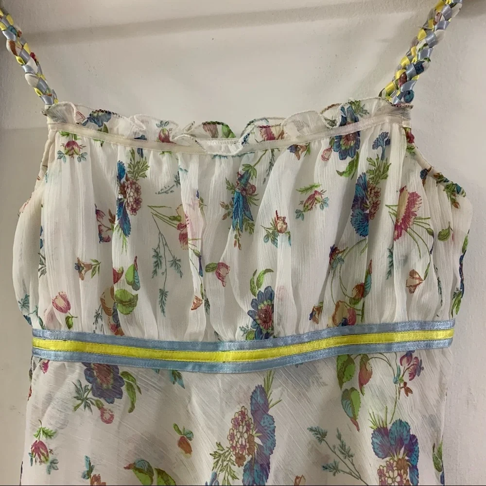 😍 Floral Print White Summer Top ✨ - Picture 6 of 12